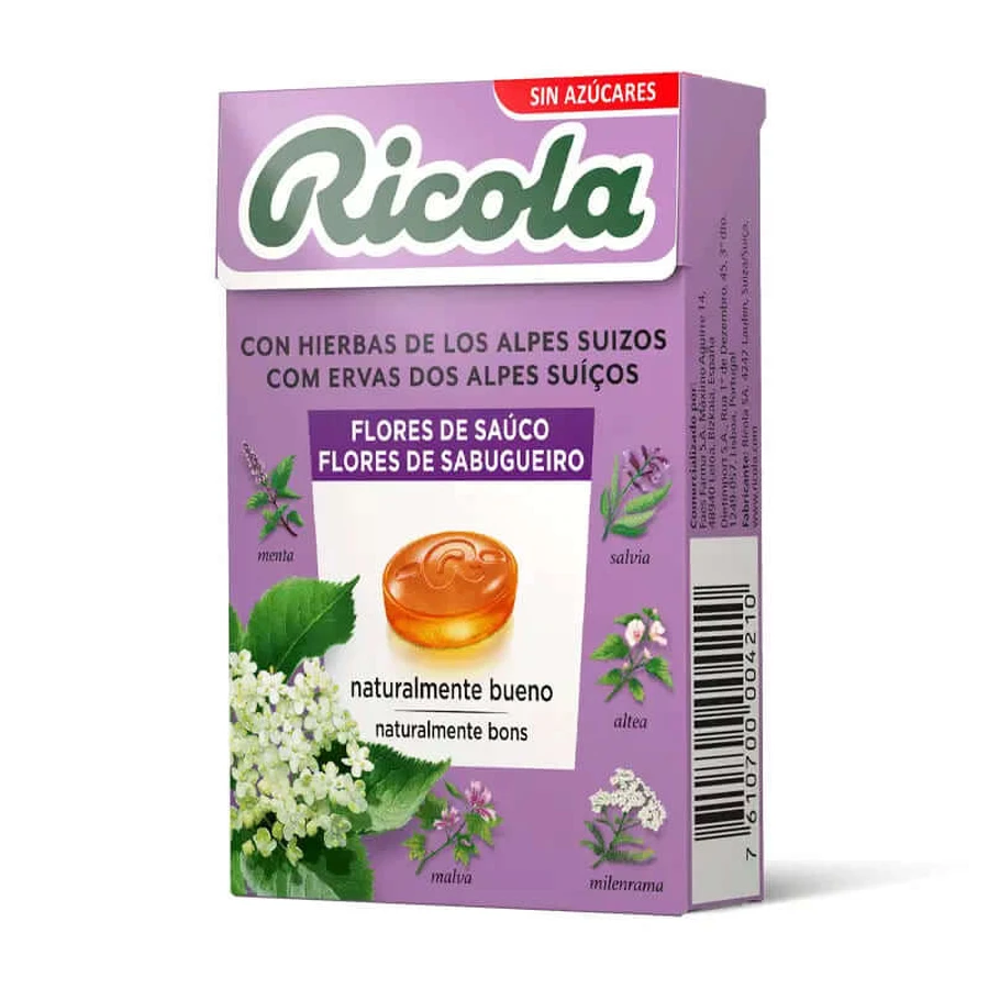 Ricola Suikervrij Vlierbloesemsnoepje 50g