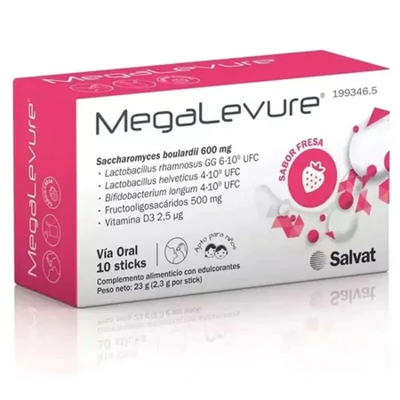 Megalevure Strawberry Flavor, 10 Sticks