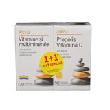 Vitamine- en mineralenpakket 30 tabletten en Propolis Vitamine C 40 tabletten, Alevia