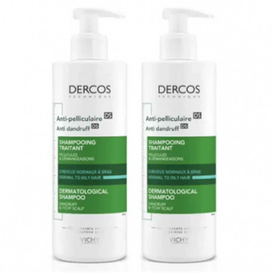 Vichy DUPLO Dercos Anti-Schuppen fettiges Shampoo 2x390ml