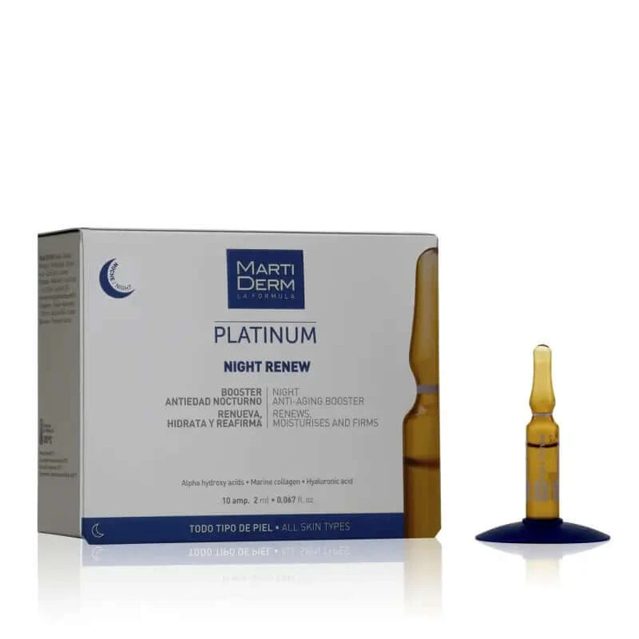 Martiderm Platinum Night Renew Ampoules, 10Uds x 2ml