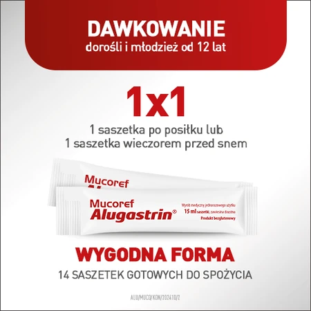 Mucoref Alugastrin, 15 ml x 14 sachets