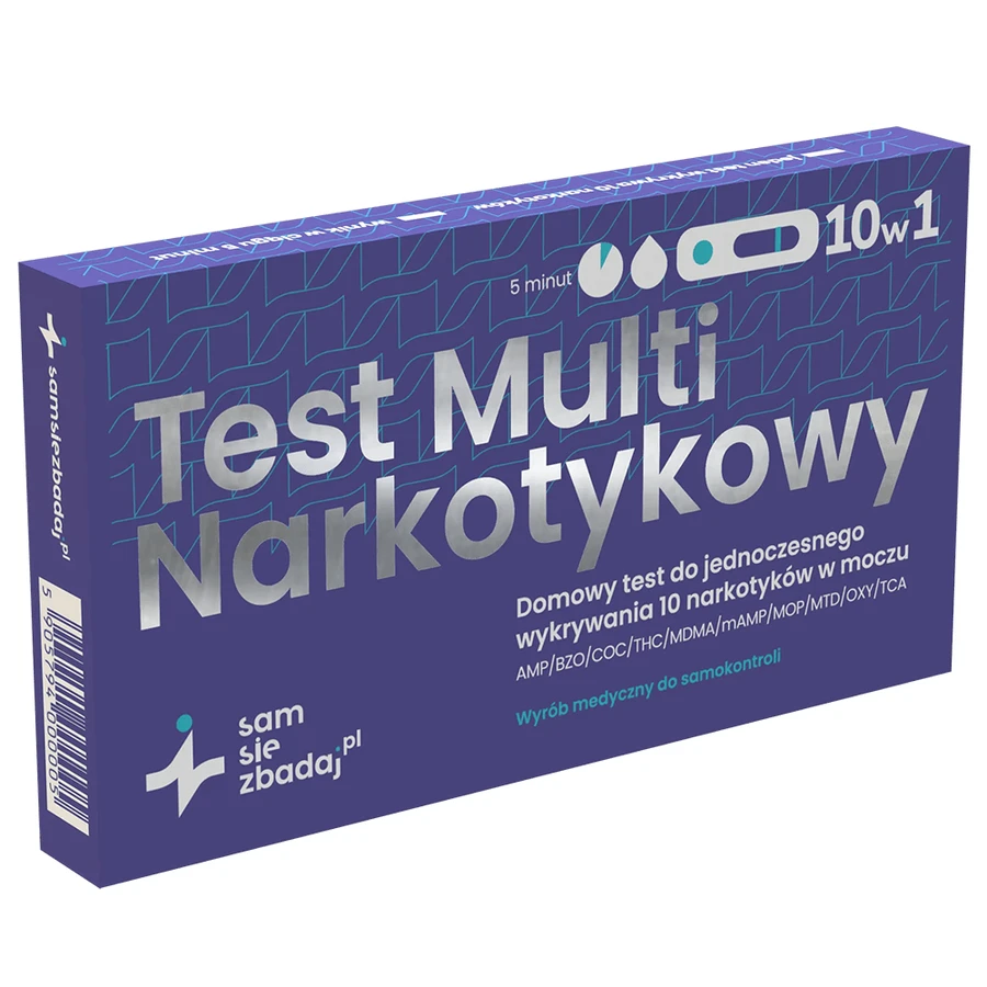 Examine Yourself Multi Drug Test 10in1, home test for detecting 10 drugs in urine, 1 piece