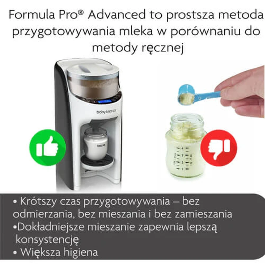 Baby Brezza Formula Pro Advanced, milk maker, white and black