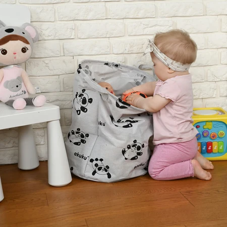 Ackuku, collapsible toy basket, panda, 1 piece