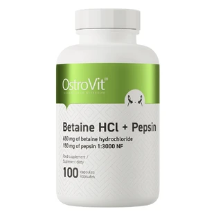 OstroVit Betaína HCl + Pepsina, 100 cápsulas