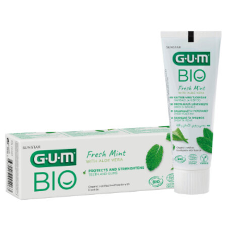 Tandpasta Bio fresh mint met Aloë, 75ml, Sunstar Gum