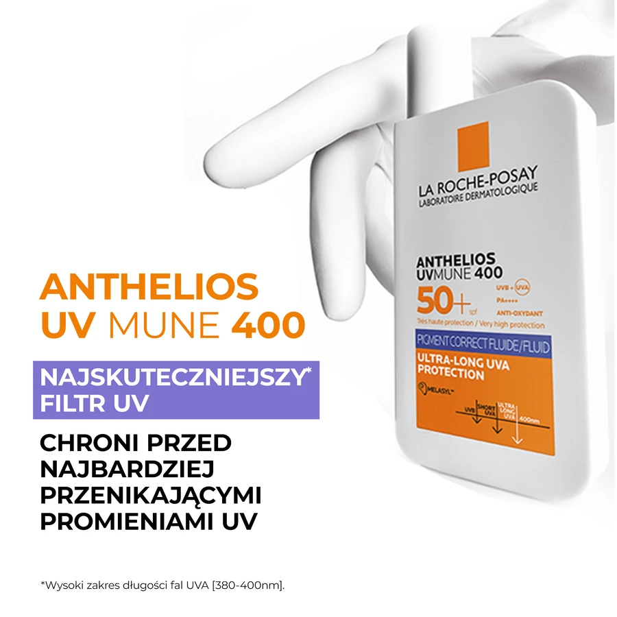 La Roche-Posay Anthelios UVMUNE400, antipigmentatievloeistof met Melasyl, SPF 50+, 50 ml