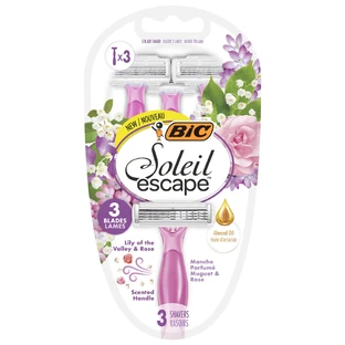 BIC Soleil Escape, damesscheermes, wegwerp, drie mesjes, Lelietjes-van-Dalen & Roos, 3 stuks