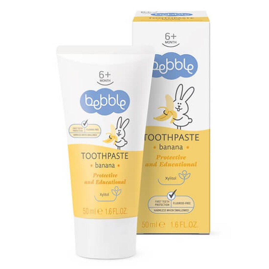 Banana flavored toothpaste, 50 ml, Bebble