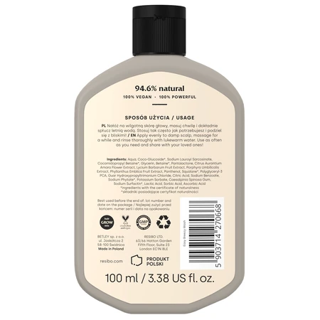 Resibo Easy Breezy Wash, dagelijks reinigende shampoo, 100 ml