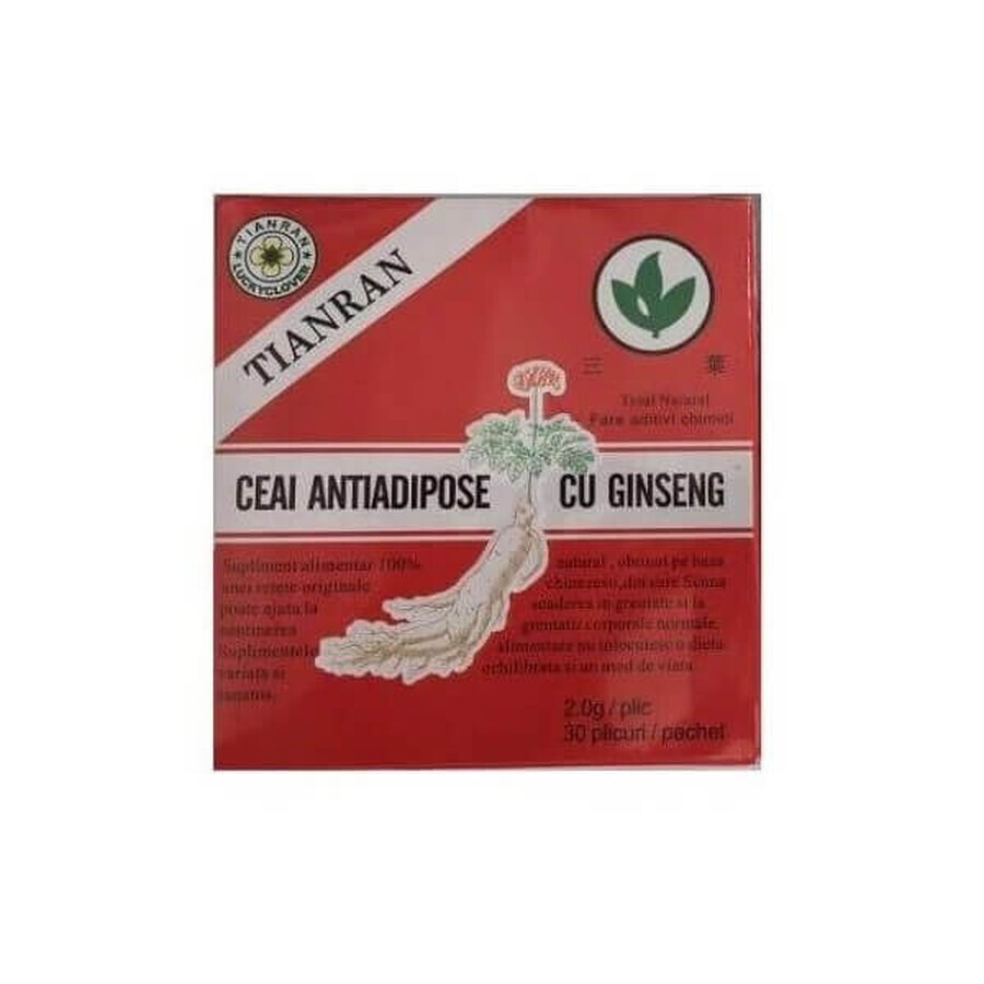 Thé de ginseng anti-adipeux, 30 sachets, Chine