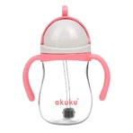AKUKU, rietjesfles met gewicht, roze, 280 ml