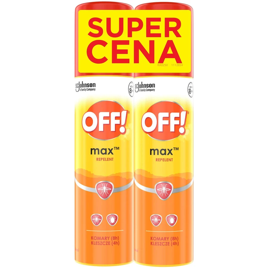 OFF! Max, Mücken- und Zeckenspray, mit Icaridin 16%, 2 x 100 ml