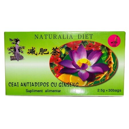 Thé de ginseng anti-adipeux, 30 sachets, Naturalia Diet