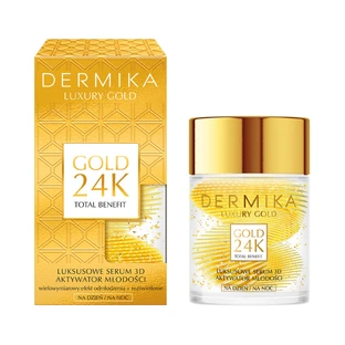 Dermika Luxury Gold 24K Youth Activator, siero 3D per il giorno e la notte, 60 g