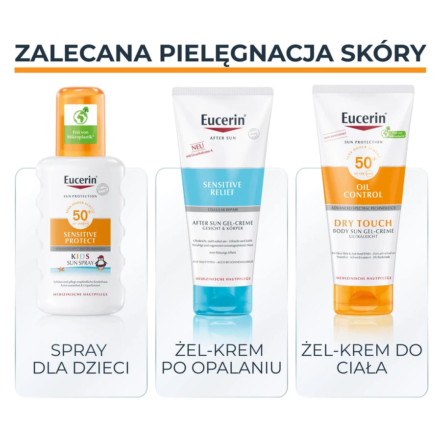 Eucerin Sun Protection Oil Control, transparent protective spray, ultralight, SPF 50+, 200 ml