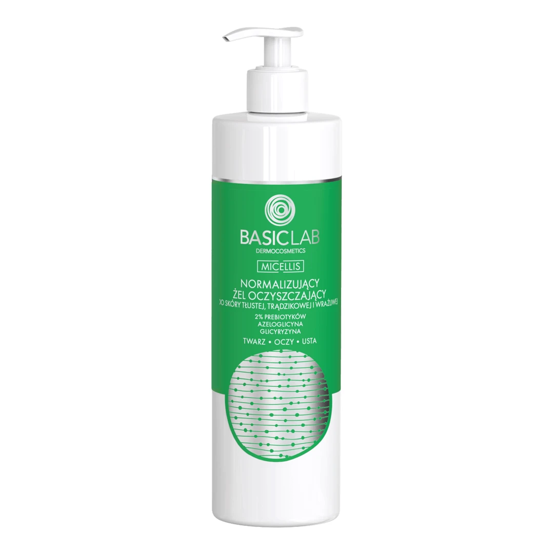 BasicLab Micellis, normaliserende reinigingsgel voor de vette, acnegevoelige en gevoelige huid, 300 ml
