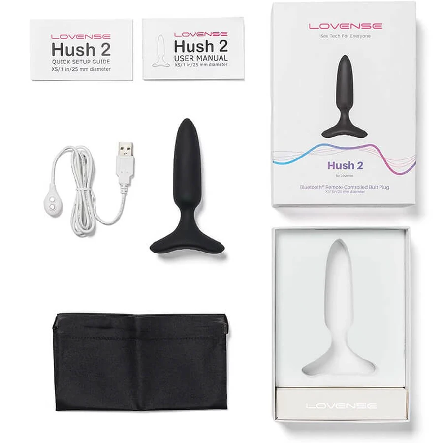 Lovense Hush 2, app-controlled anal plug, XS