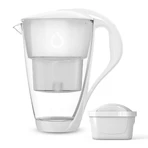 Dafi Crystal Led Glasfilterkanne, weiß, 2 l + Unimax Filter, 1 Stück