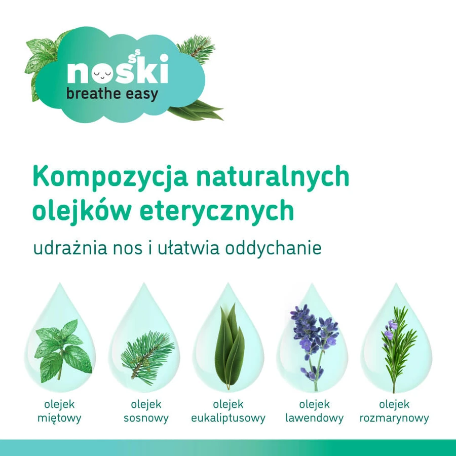Noski, plastry aromatyczne dla dzieci, od 18 miesiąca, 6 sztuk: ceny i cechy