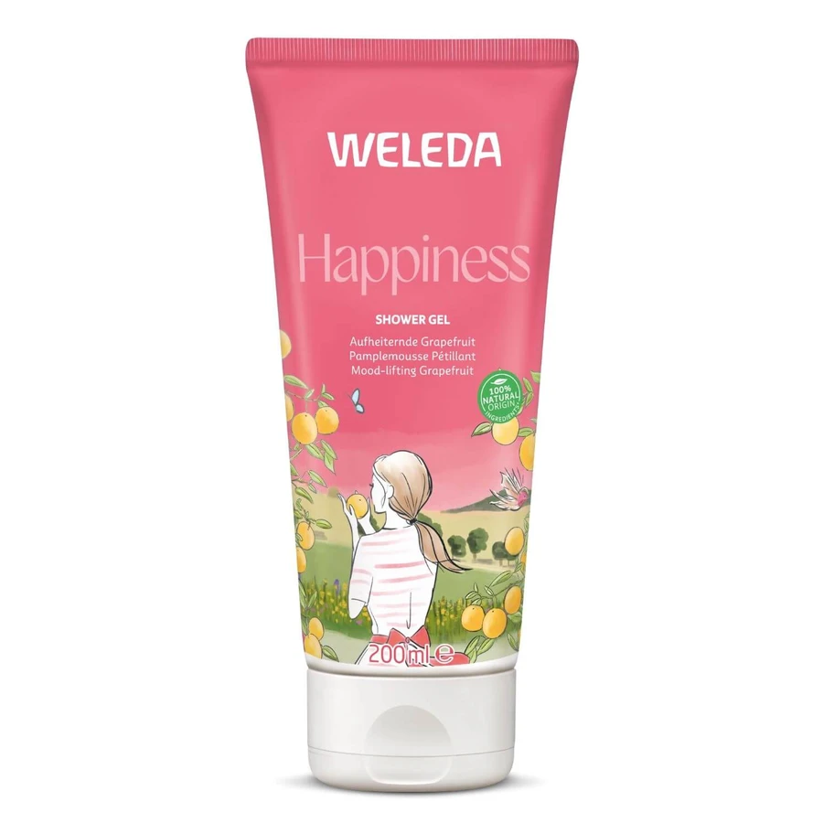 Weleda Happiness, Duschgel mit Grapefruit, 200 ml