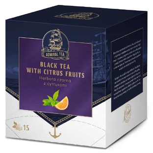 Admiral Tea Zwart met citrus, snelthee, 2 g x 15 builtjes