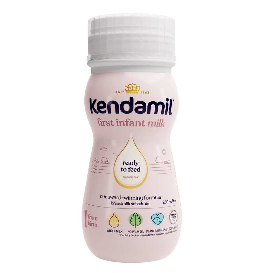 Kit Kendamil 1, lapte pentru sugari gata de băut, de la naștere, 6 x 250 ml