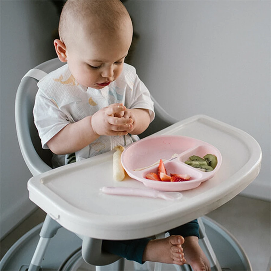 BabyOno, siliconen schoteltje met zuignap, roze, vanaf 6 maanden, 1 st.