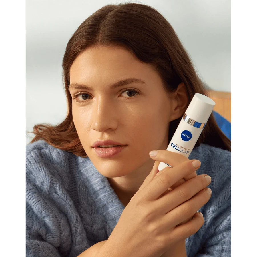 Nivea Cellular Expert Filler Daily UV Serum Fluid, serum om tekenen van huidveroudering te corrigeren, SPF 50+, 30 ml