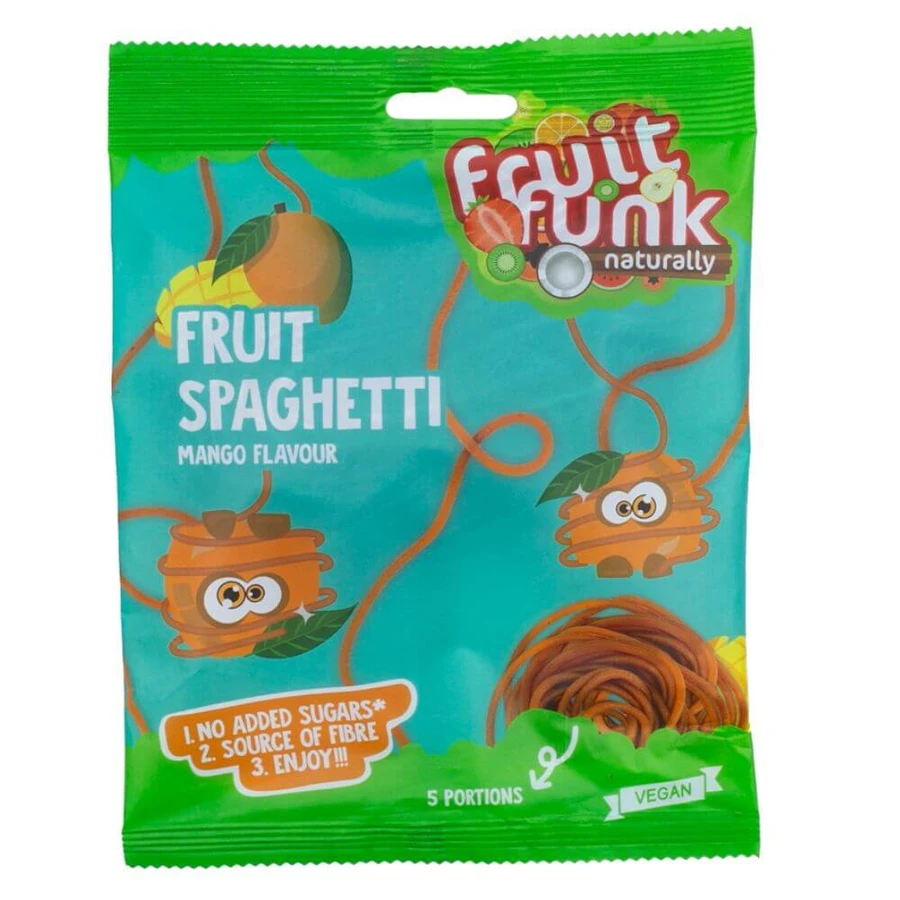 Espaguetis con mango, 100 g, Fruitfunk
