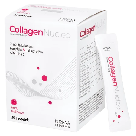 Colágeno Nucleo, sabor frambuesa, 30 sobres