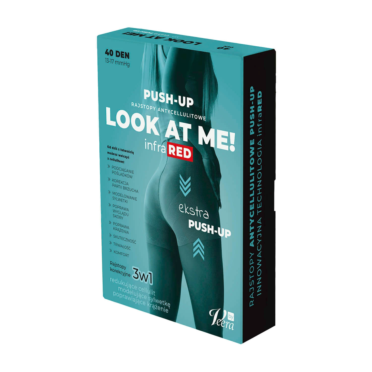 Veera Look at Me infraRED, anti-cellulitis Push-up panty, zwart, maat S