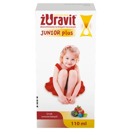 Żuravit Junior Plus, sciroppo, per bambini a partire da 3 anni, gusto frutta di bosco, 110 ml