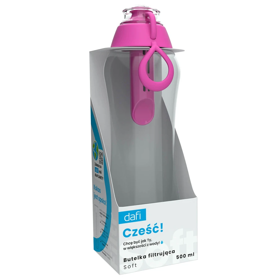 Dafi Soft, Filterflasche, Flamingo, 0,5 l + Wasserfilter, 1 Stück
