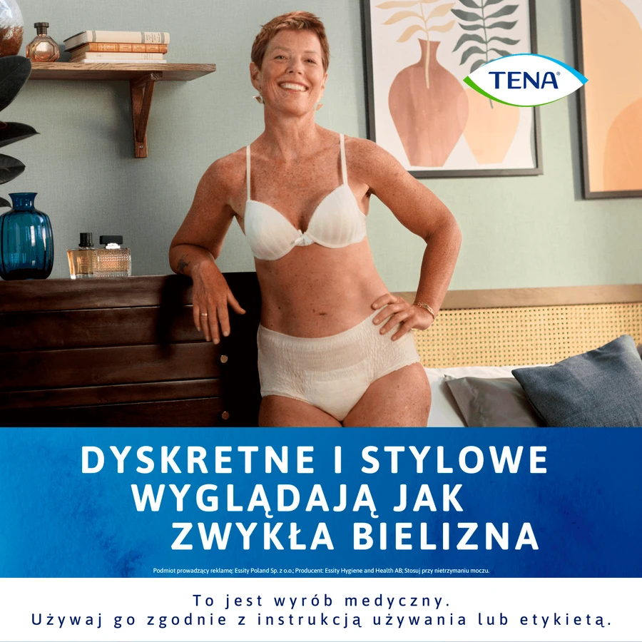 Tena Lady Pants Creme, saugfähige Slips, Größe M, 75-105 cm, Plus, 30 Stück