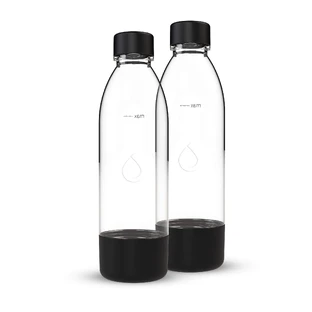 Dafi PushAir, saturator bottle, black, 0.7 l, 2 pieces