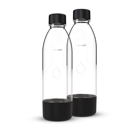 Dafi PushAir, saturator bottle, black, 0.7 l, 2 pieces