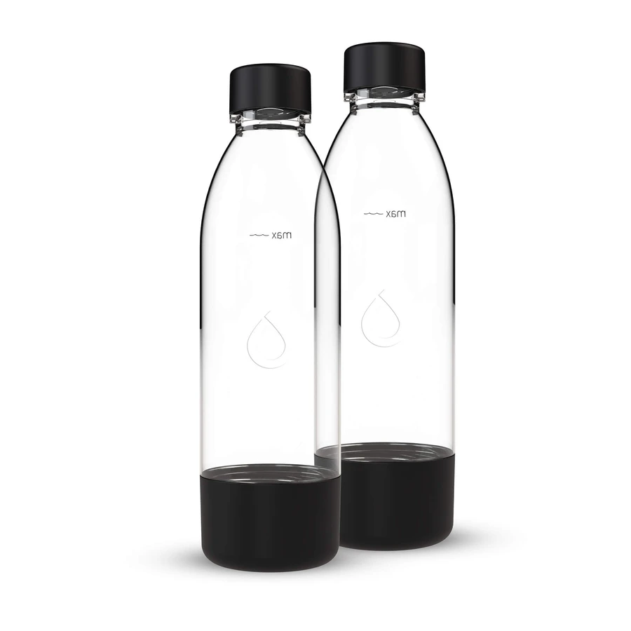 Dafi PushAir, saturator bottle, black, 0.7 l, 2 pieces