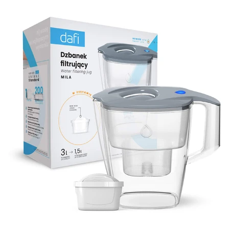 Dafi Mila Led, Filterkanne, Stahl, 3 l + Unimax-Filter, 1 Stück