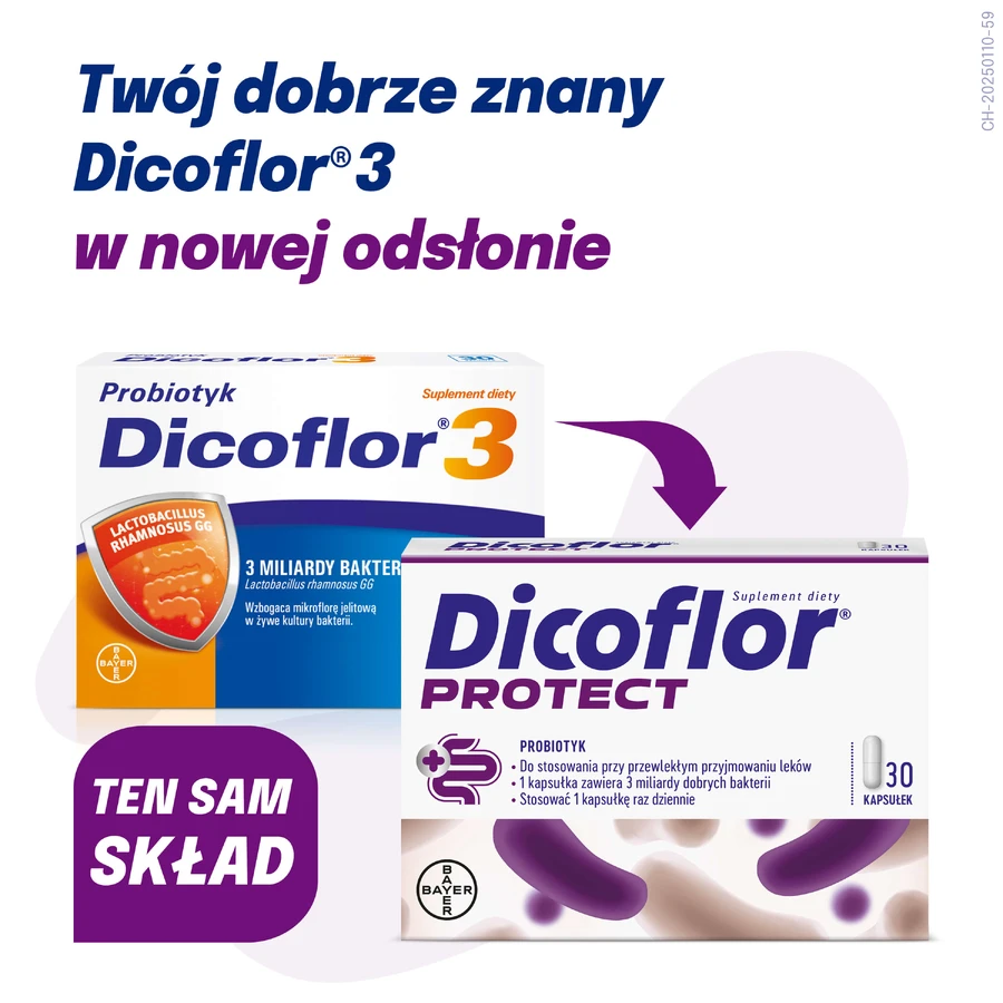 Dicoflor Protect (ex Dicoflor 3), per bambini a partire da 3 anni e adulti, 30 capsule
