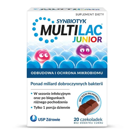 Multilac Junior Synbiotic, Pralinen, 20 Stück + 20 Stück gratis