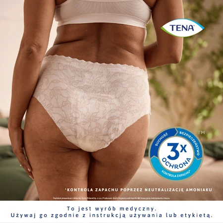 Tena Silhouette Plus Wit, discreet absorberende slips voor vrouwen, maat L, 10 stuks