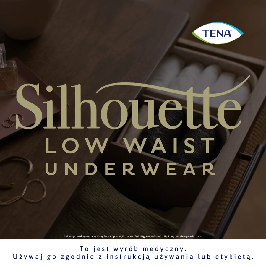 Tena Silhouette Plus Wit, discreet absorberende slips voor vrouwen, maat L, 10 stuks