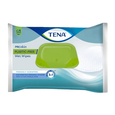 Tena ProSkin Toallitas húmedas sin plástico, 48 unidades