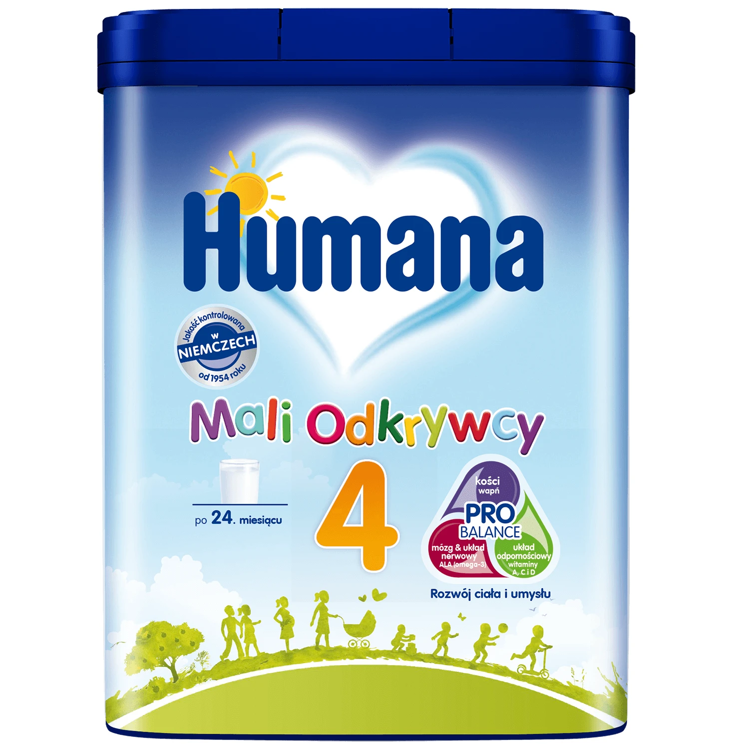 Humana 4 Little Explorers, melkdrinkpoeder met magere melk en plantaardige oliën, na 24 maanden, 650 g