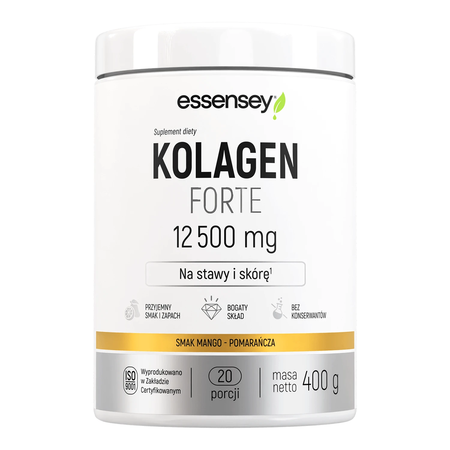 Essensey Collageen Forte 12500 mg, mango-oranje, 400 g