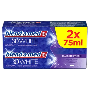 Blend-a-med 3D White, Zahnpasta, Classic Fresh, 2 x 75 ml