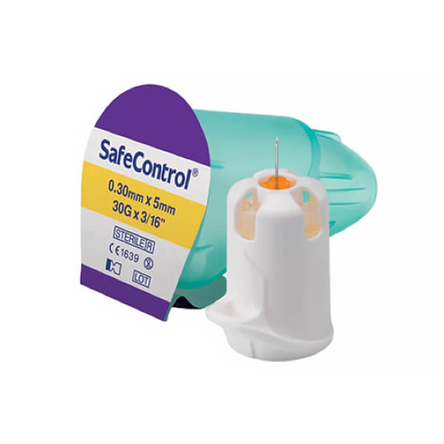 Unifine SafeControl, agujas para pluma, 30G, 5 mm, 100 unidades