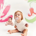 Luu Kids, sucette, positionnement, silicone, Blueberry Shake, 0-3 mois, 1 pièce